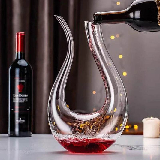 Crystal U-shaped Wine Decanter Gift Box Swan Decanter Creative Wine Separator - P12 Hub Europe