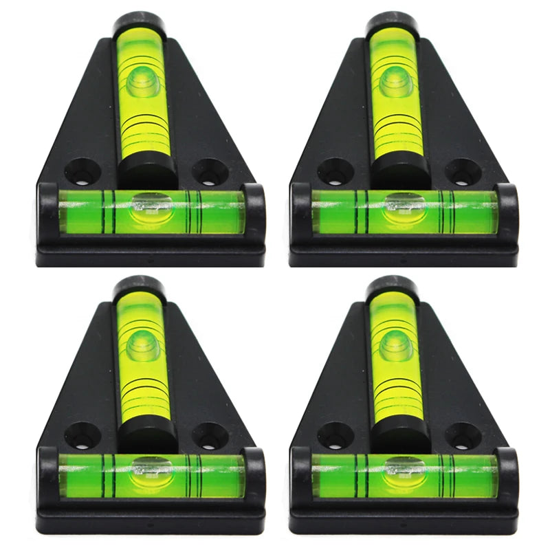 RV T Level Cross Check Bubble Spirit Levels Multipurpose 2 Way Bubble Spirit Levels for Caravan Camper Van Trailers Tripods 4PCS