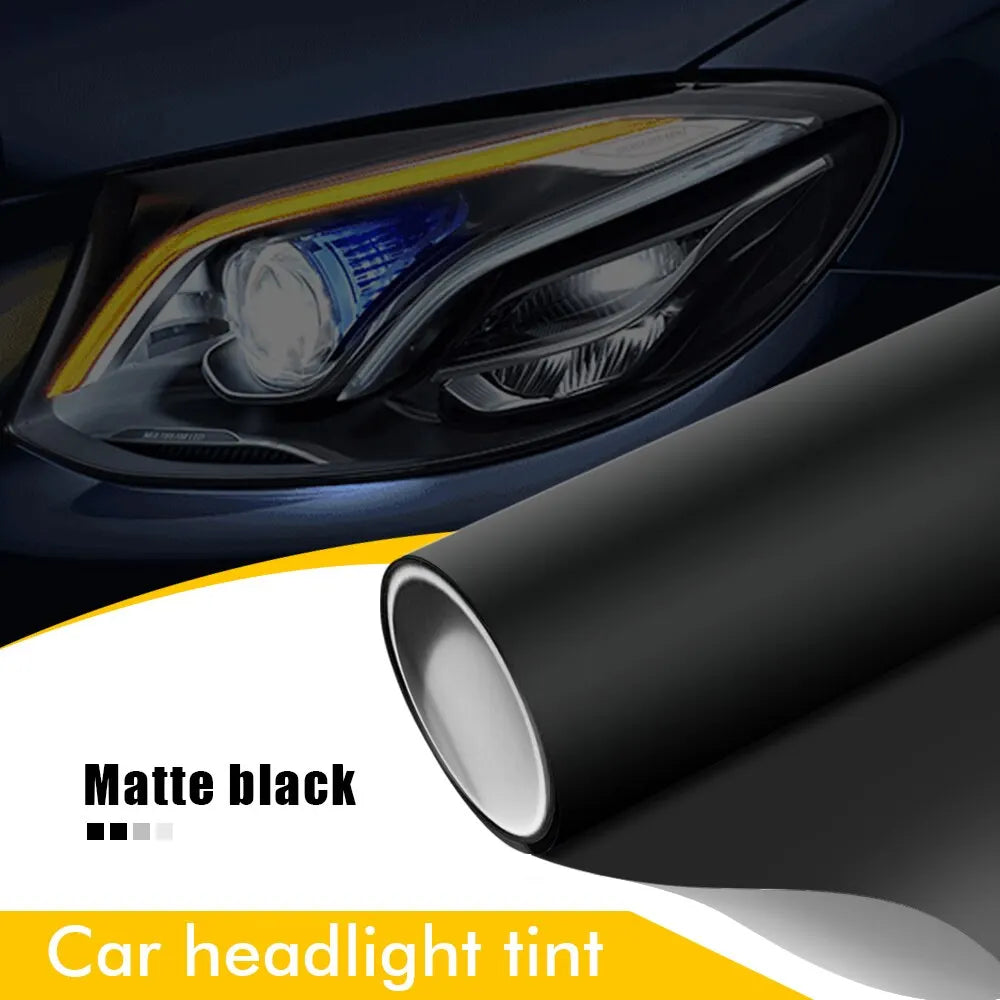 50cmx200cm Car Headlight Tint Film Smoke Fog Light Light Vinyl Film PVC Black Tint Vinyl Waterproof Film Car Sticker Accessories