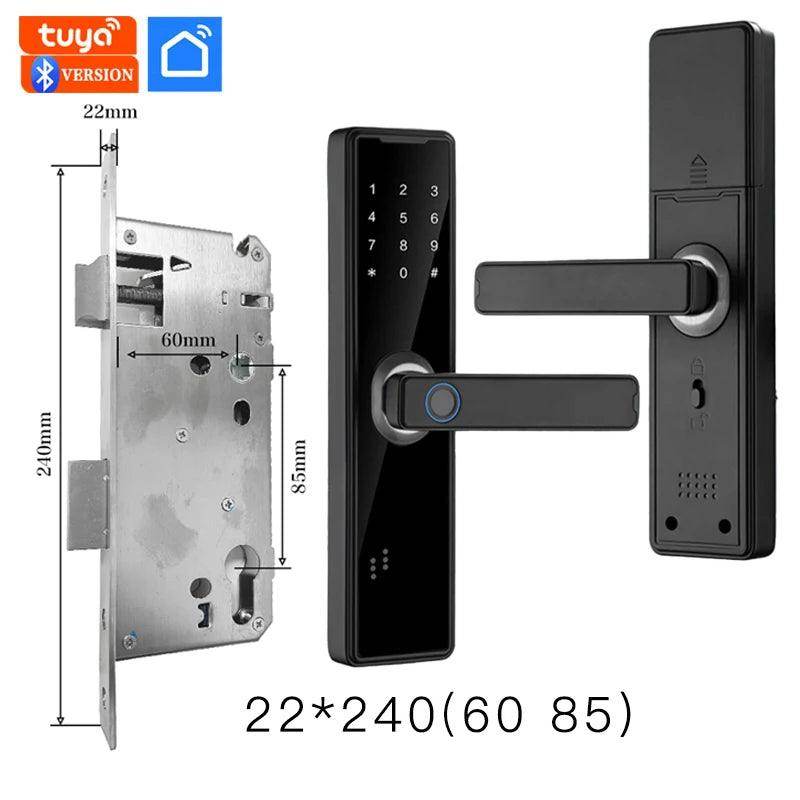 Fingerprint Door Lock Keyless, Card, Password, App Unlock - P12 Hub Europe