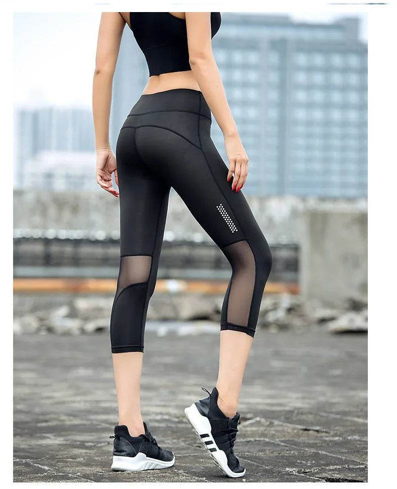 Women's Mesh High Waist Capris - P12 Hub Europe