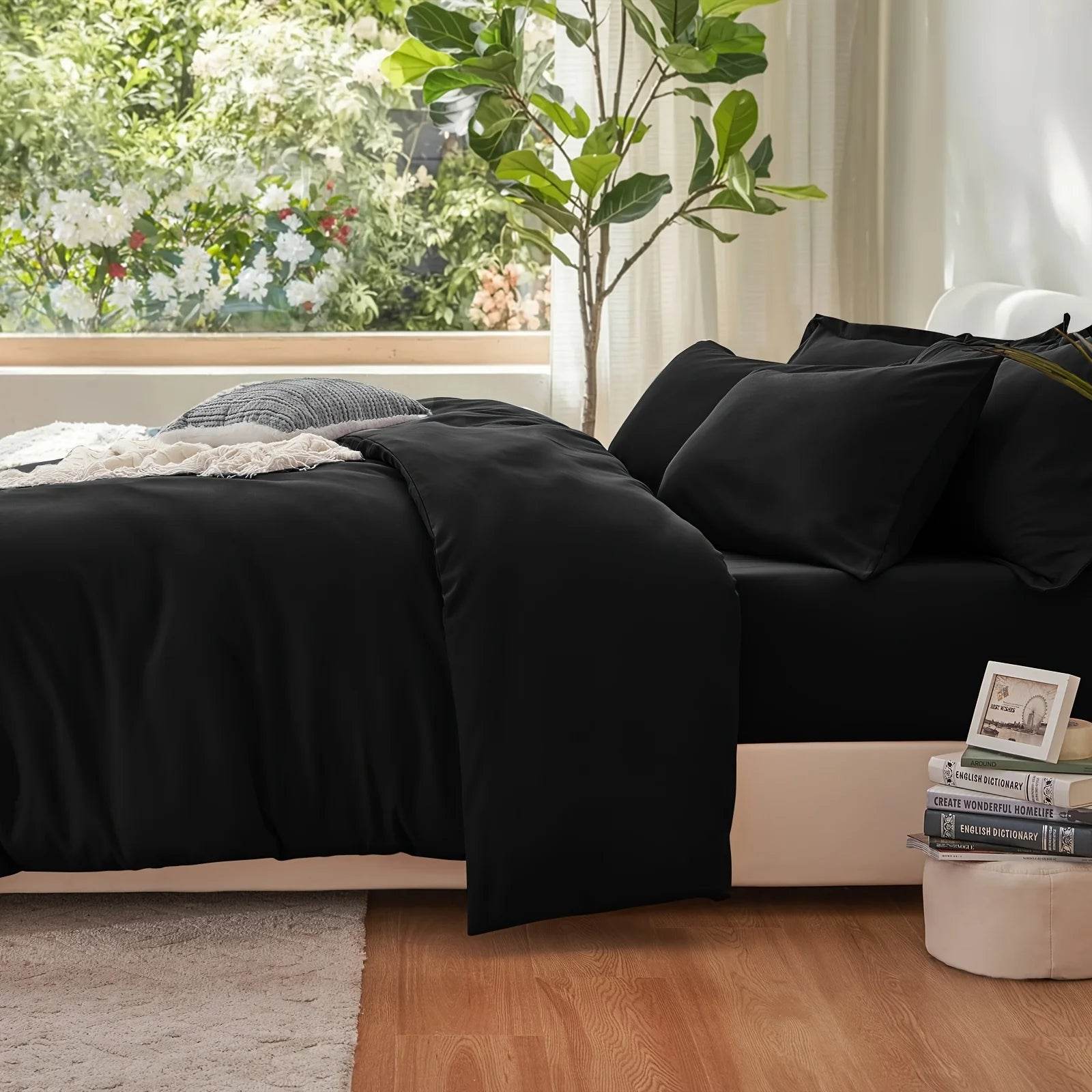 Summer Cooling Soft Cotton Duvet Cover Set for Bedroom And Guest Room - Includes 1 Duvet Cover And 1/2 Pillowcases - P12 Hub Europe