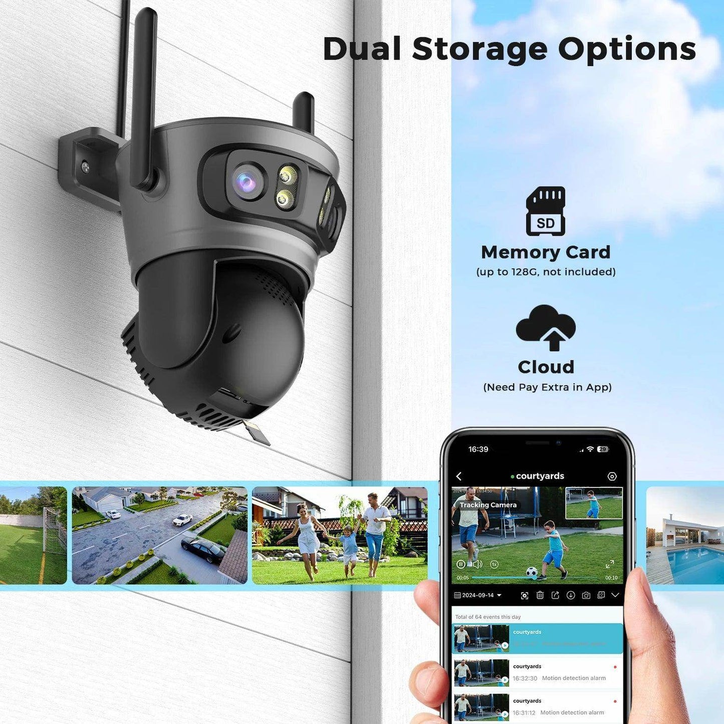 Outdoor Camera 20MP/15MP 4-Lens 10X Zoom, AI Track, Color Night - P12 Hub Europe