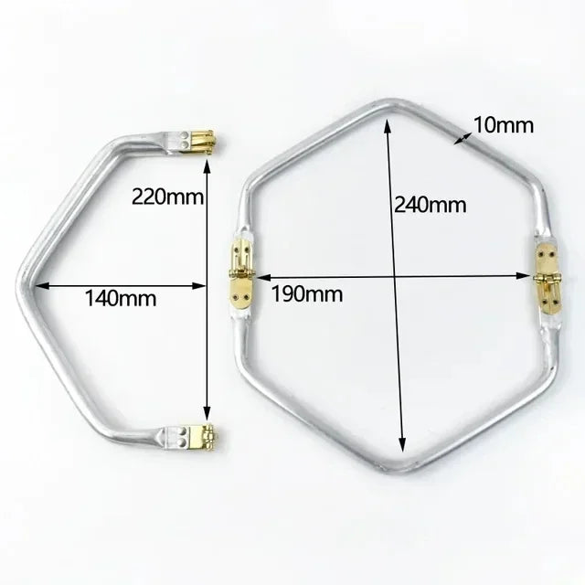 Deepeel 15-30cm Metal Internal Kiss Clasp Purse Frame Cloud Bag Rectangle Pipe Clamps Buckle DIY Handmade Bags Handles Accessory