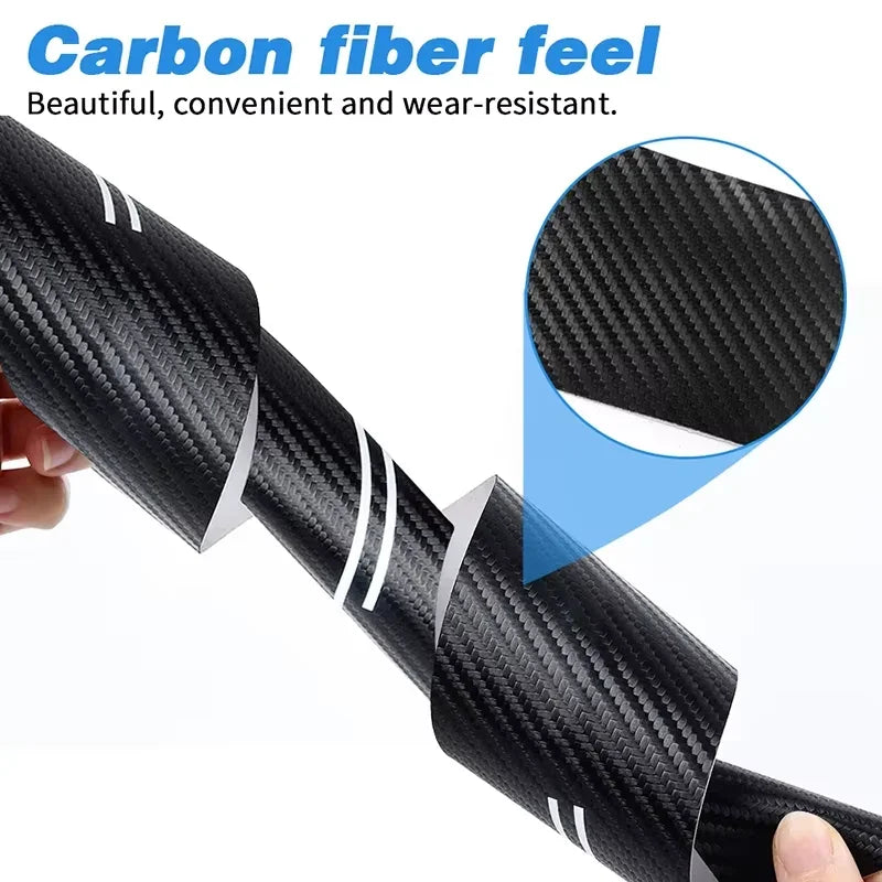 1/4/5Pcs Car Door Sill Scuff Plate Decor Carbon Fiber Stickers For Audi Sline A3 A1 A4 B8 B7 A6 C7 A5 A7 A8 B9 B6 C6 Q2 Q3 Q5 Q7