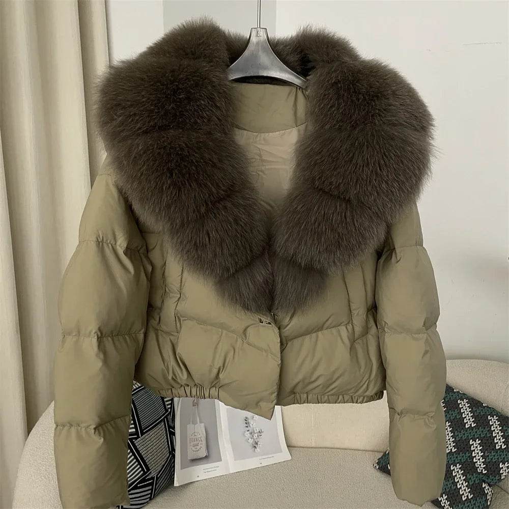 Short Fox Fur Down Puffer - P12 Hub Europe