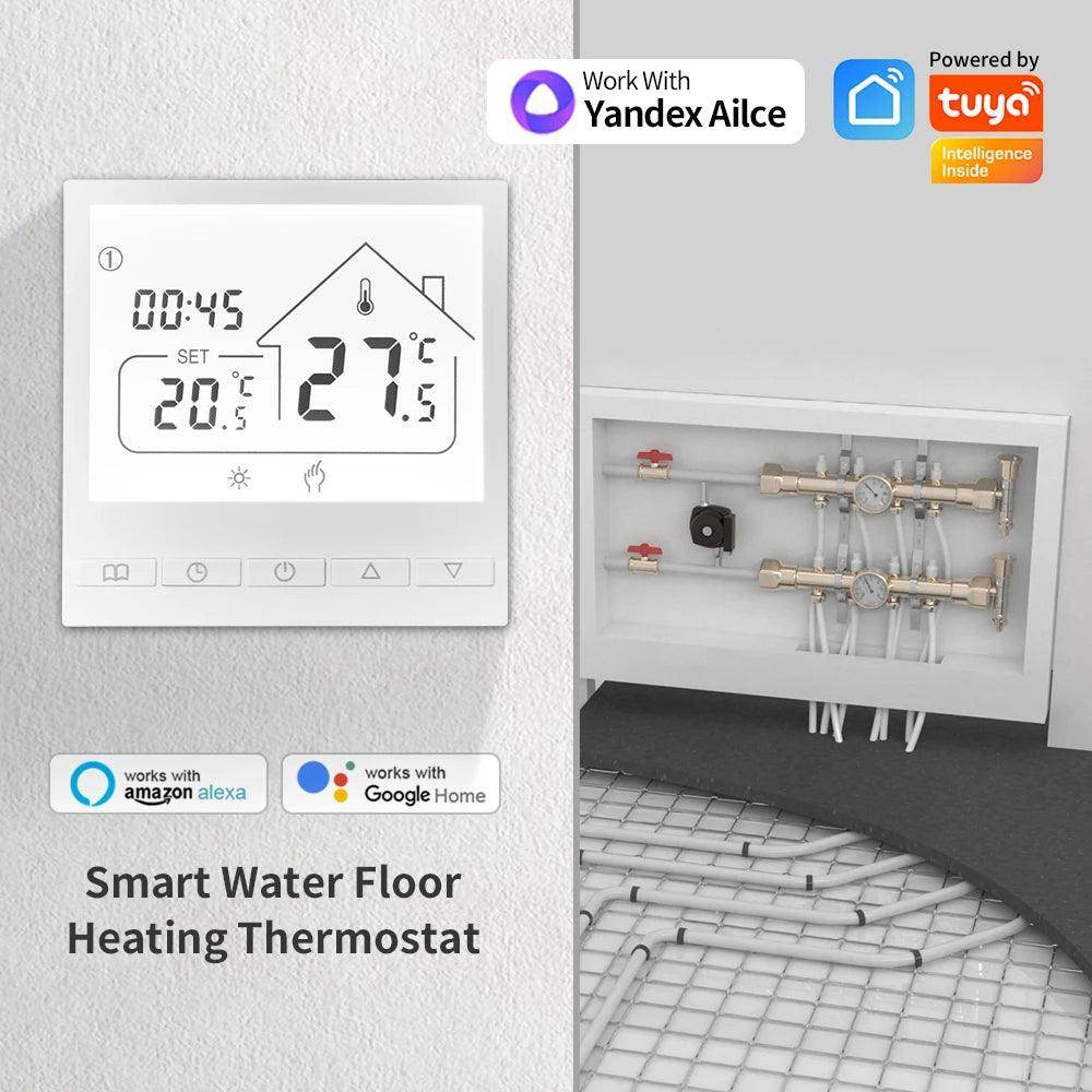 Smart Thermostat WiFi | LCD, Electric Floor/Boiler, Alexa, Google, Alice - P12 Hub Europe