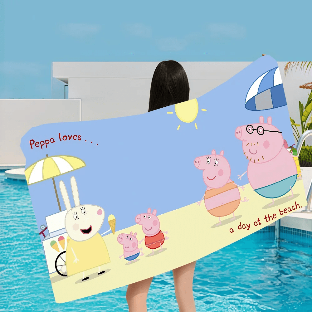 Cartoon P-Peppa Pig Microfiber Beach Towel Absorbent Quick Dry Soft Yoga Swimming Resort Mountain Climbing Towel - P12 Hub Europe