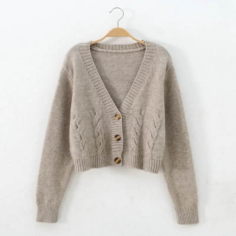 Twist Knit Cropped Cardigan - P12 Hub Europe