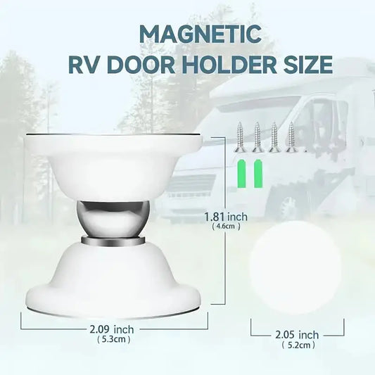 RV travel RV door stopper, travel trailer, camper van (white), RV door stopper magnetic luggage door lock, keep the door open, 1