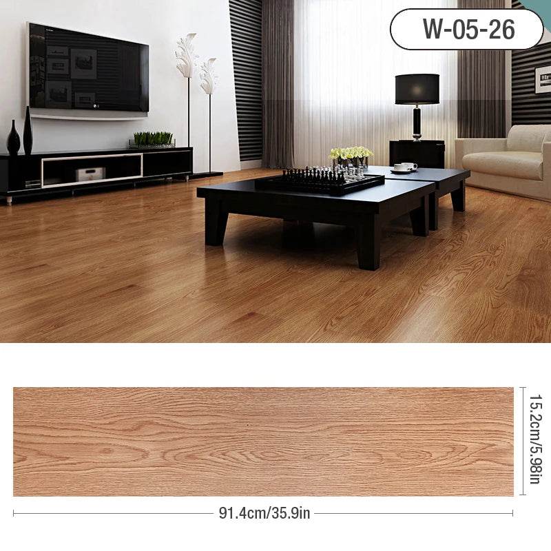 3D Self-Adhesive thick Wood Grain Floor sticker Wallpaper Modern Wall Sticker Waterproof Living Room Toilet Kitchen Home Decor - P12 Hub Europe