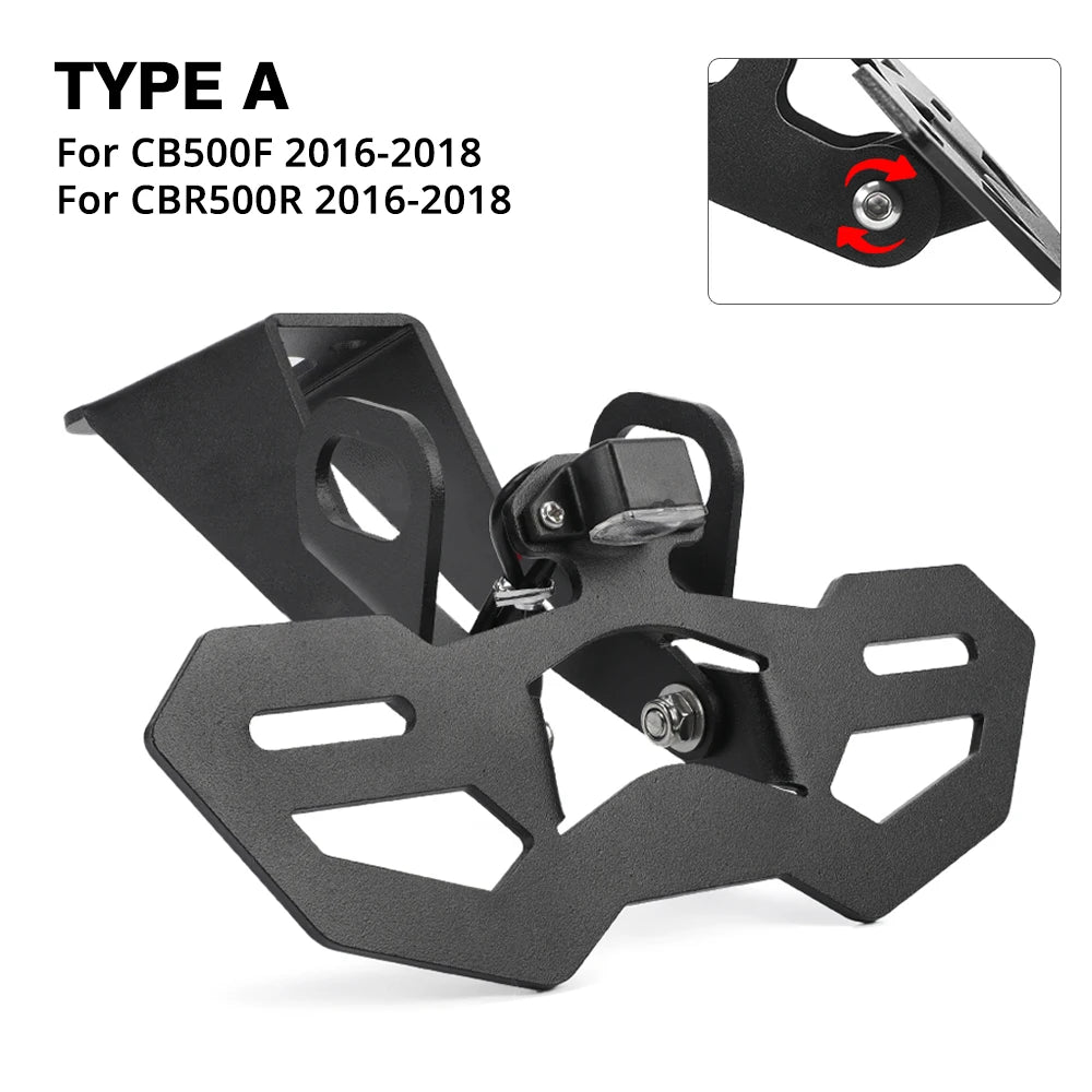 License Plate Holder For HONDA CBR500R CB500F Hornet 500 Motorcycle Tail Tidy Frame Fender Eliminator LED Light CB 500F CBR 500R