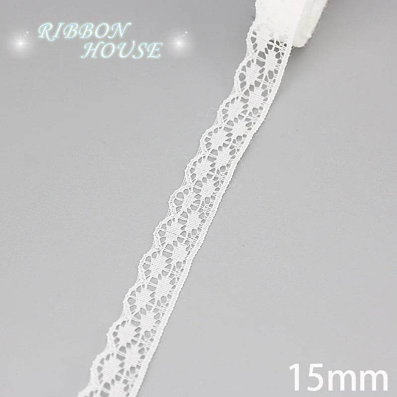 (5 yards/roll) white Lace ribbon fabric Webbing Decoration Lovely gift packing polyester Material - P12 Hub Europe
