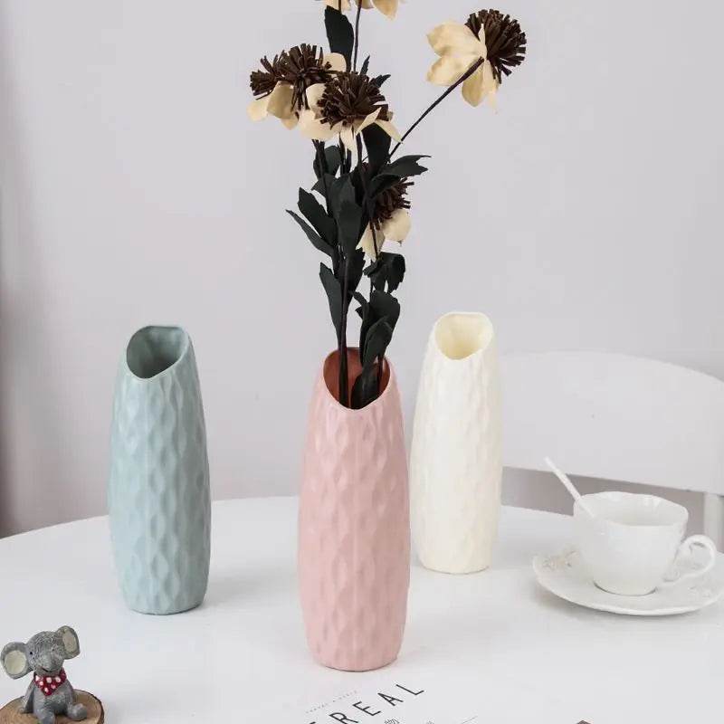Plastic Vase Imitation Ceramic Flowers Pots Wedding Home Outdoor Garden Table DIY Gift Bonsai Festival Party Courtyard Decor - P12 Hub Europe