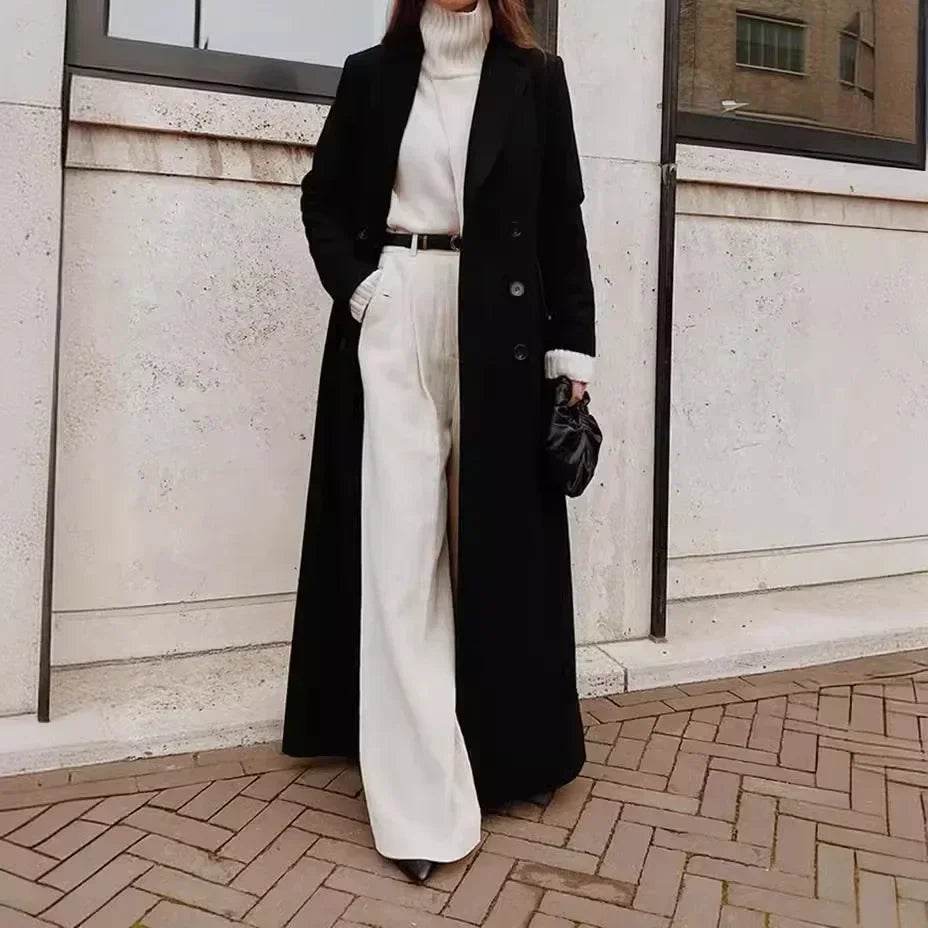 Women's Ankle Length Wool Trench - P12 Hub Europe