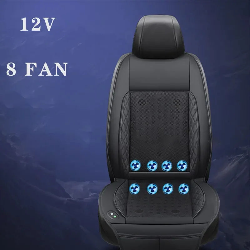 12/24V Ventilation Massage Seat Cushion Breathable Heat Dissipation And Cooling Massage Seat Mat Summer Car Interior Seat Pad