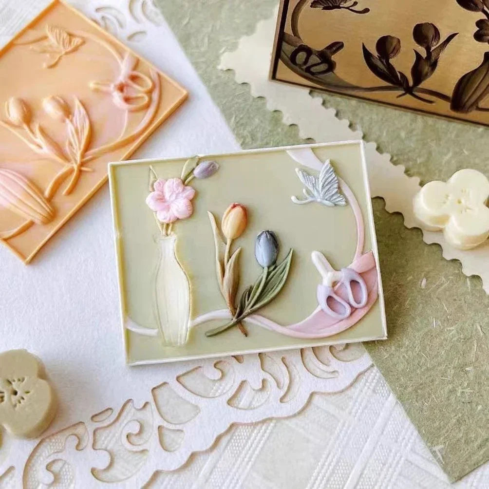 Diy Stamp Toy Lacquer Seal Seal Head Embossed Special-Shaped Handmade Envelope Invitation Seal Multi-Layer Brass Head Craft Toys