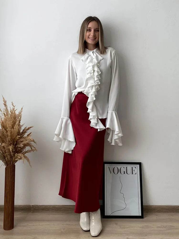 Women's Satin Maxi Skirt - P12 Hub Europe