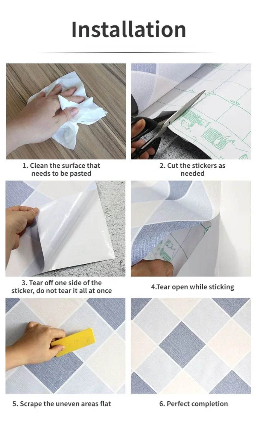 10M Marble Kitchen Oil-Proof Film Waterproof Self-adhesive Wall Tile Sticker Moisture-Proof Countertop Cabinet Cover Wallpaper - P12 Hub Europe