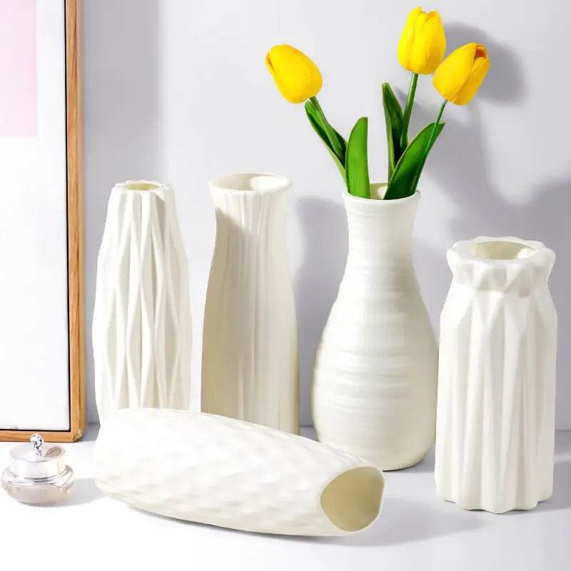 Plastic Vase Imitation Ceramic Flowers Pots Wedding Home Outdoor Garden Table DIY Gift Bonsai Festival Party Courtyard Decor - P12 Hub Europe
