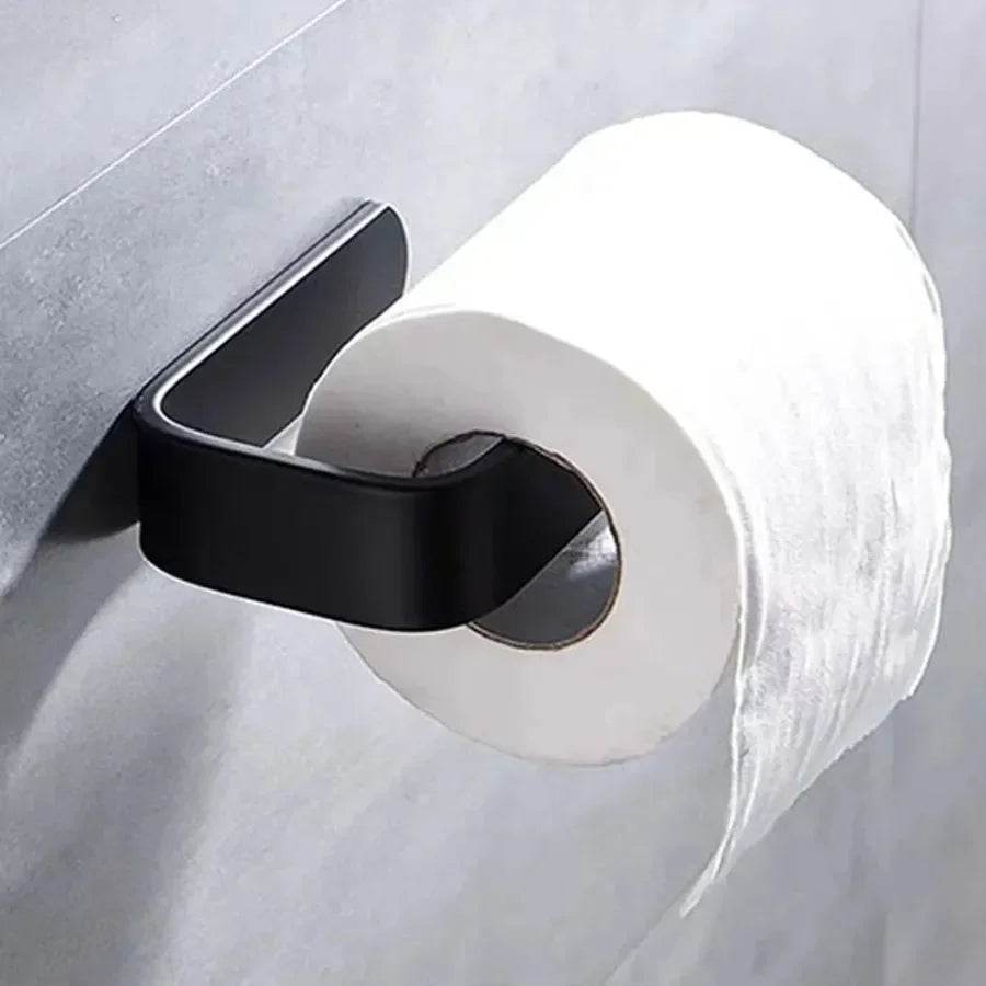 Self-adhesive Towel Rack Wall Mounted Bathroom Items Bathroom Towels Holder Hanger without punching toilet paper holder - P12 Hub Europe