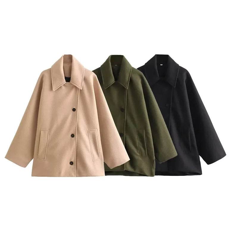Women's Wool Office Coat - P12 Hub Europe