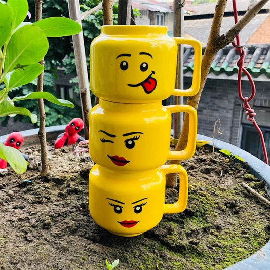 Funny Ceramic Cups Cartoon Coffee Milk Tea Water Cup Cute Funny Children Drinking Camping Party Picnic Mugs Gifts - P12 Hub Europe