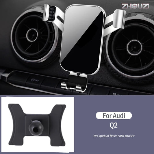 Car Mobile Phone Holder For Audi Q2 2018-2020 Special Mounts GPS Stand Gravity Navigation Bracket Auto Accessories
