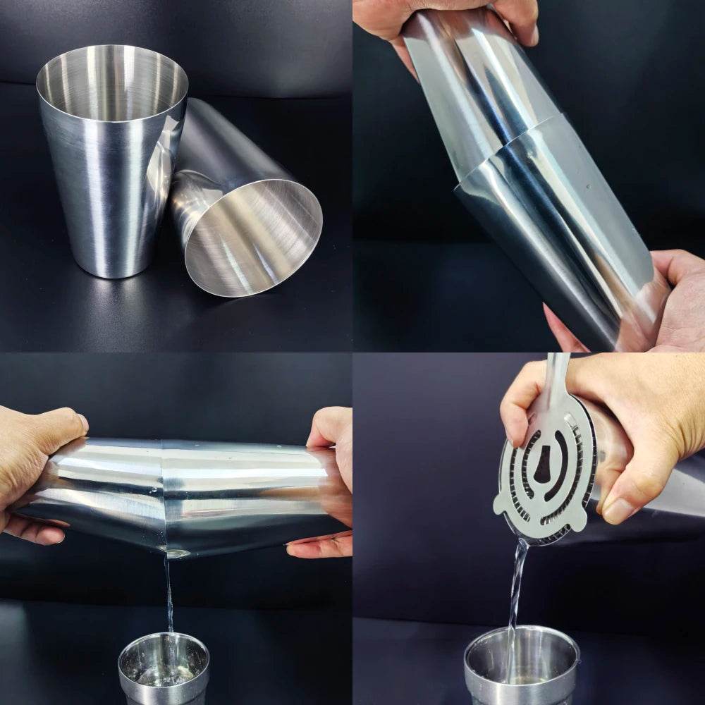 13-22Pcs 750ml 600ml Boston Cocktail Shaker Bar Tools Wine Mixer Set Bartender Cocktail Shaker Tool Kit with Holder - P12 Hub Europe