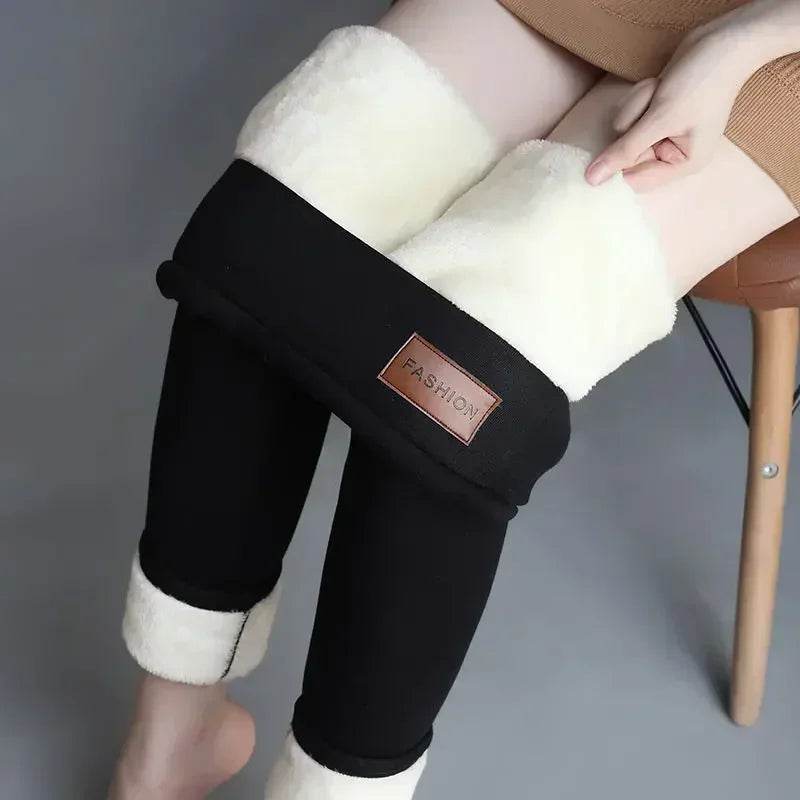 Women's Fleece-Lined Cashmere Leggings - P12 Hub Europe