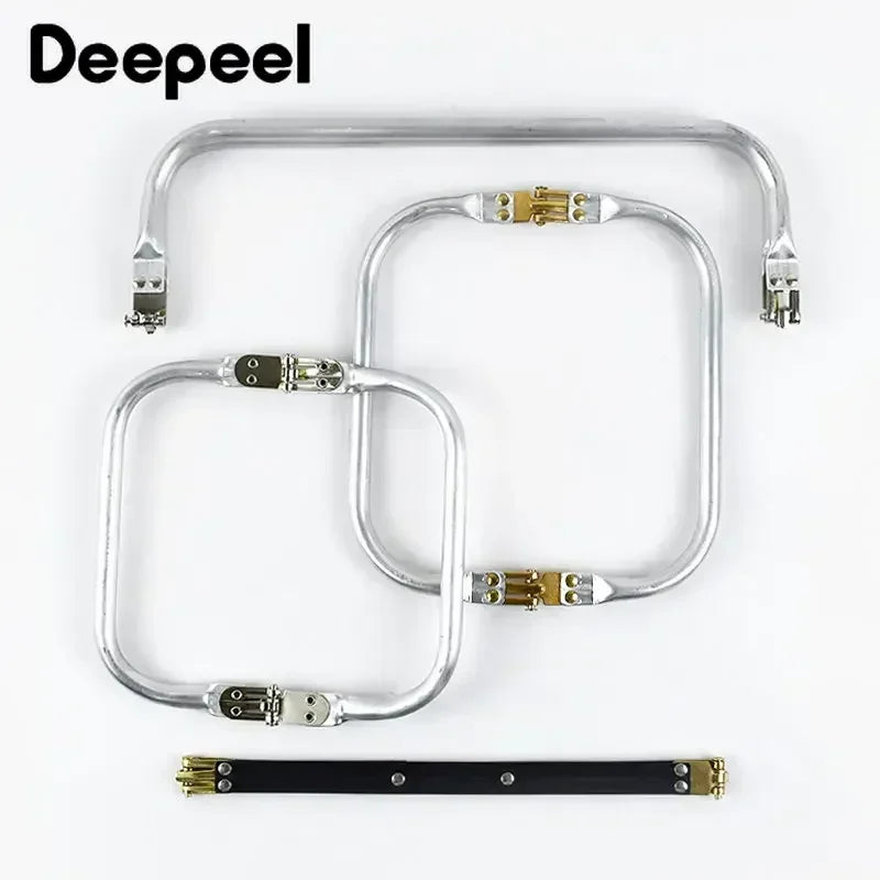 Deepeel 15-30cm Metal Internal Kiss Clasp Purse Frame Cloud Bag Rectangle Pipe Clamps Buckle DIY Handmade Bags Handles Accessory