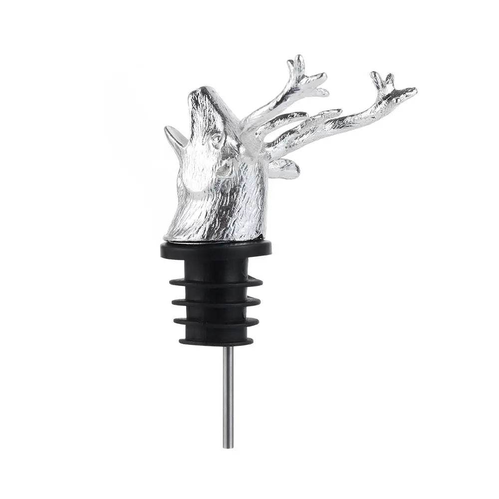 Deer Head Wine Pourer Bottle Stoppers Zinc Alloy Bar Tools Wedding Party Drinks Wine Aerators Kitchen Tool Accessories - P12 Hub Europe