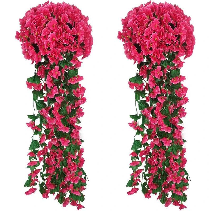 Artificial Flower Silk Violet Wall Hanging Wedding Scene Decor Home Potting Outdoor Garden Party Festival parts diy gift Hotsale - P12 Hub Europe