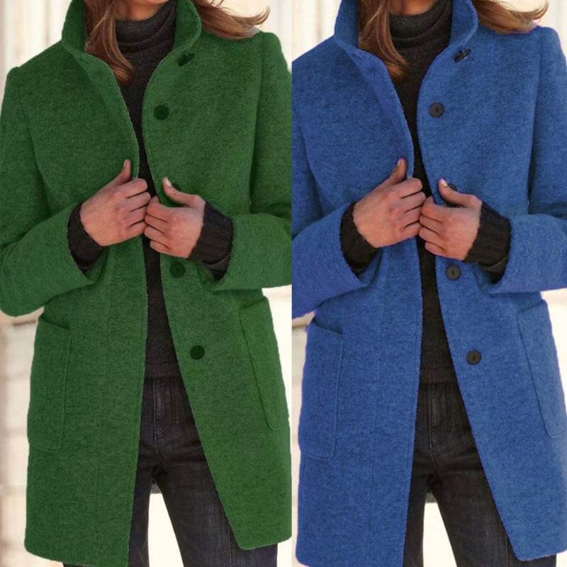 Warm Wool Blend Trench Coat - P12 Hub Europe