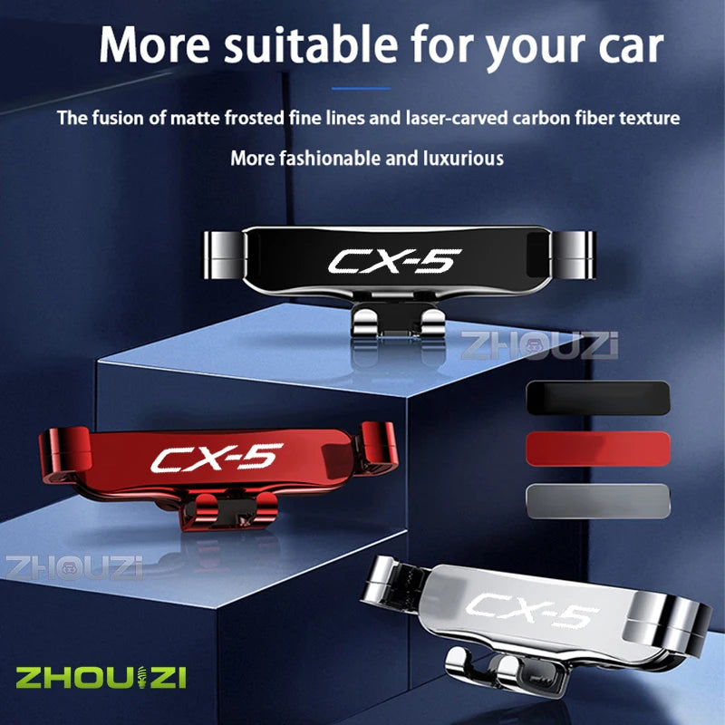Car Mobile Phone Holder For Mazda CX-5 2015-2022 CX8 2019-2022 Air Vent Mounts Stand GPS Gravity Navigation Bracket Accessories