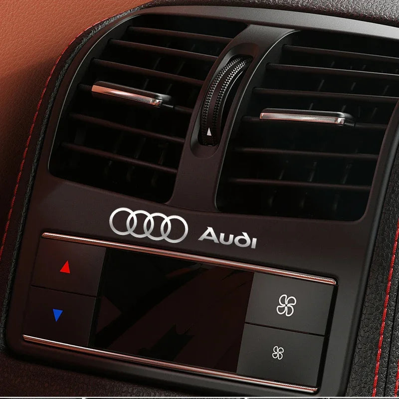 3D Metal Car Interior Dekoration Stickers Badges Auto Styling For AUDI TT Q5 A1 A2 A4 A6 A7 Q2 Q3 Q4 Q6 Q7 Q8 RS3 RS5 RS6 RS7