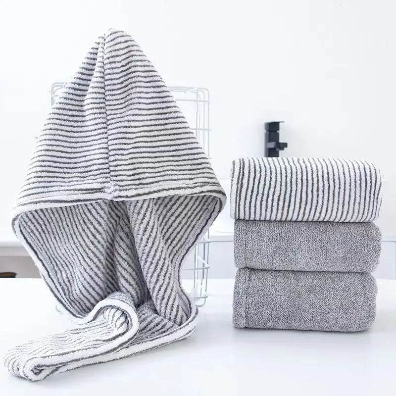 Wholesale of New Gray Bamboo Charcoal Dry Hair Caps, Soft Water Absorbing Shower Caps,home and Daily Dry Hair Towels - P12 Hub Europe