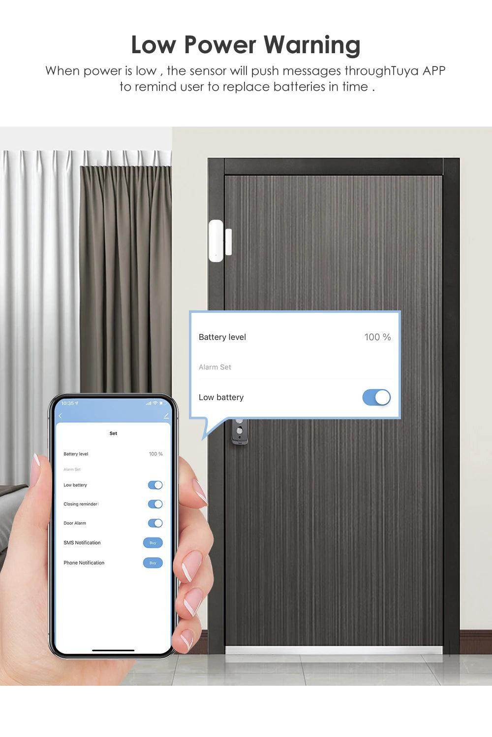 Sensor Door Tuya WiFi Smart Home - P12 Hub Europe