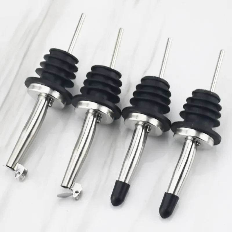 Stainless Steel Wine Olive Oil Pourer Dispenser Spout Glass Bottle Pourer Cap Spout Stopper Mouth Dispenser Bartender - P12 Hub Europe