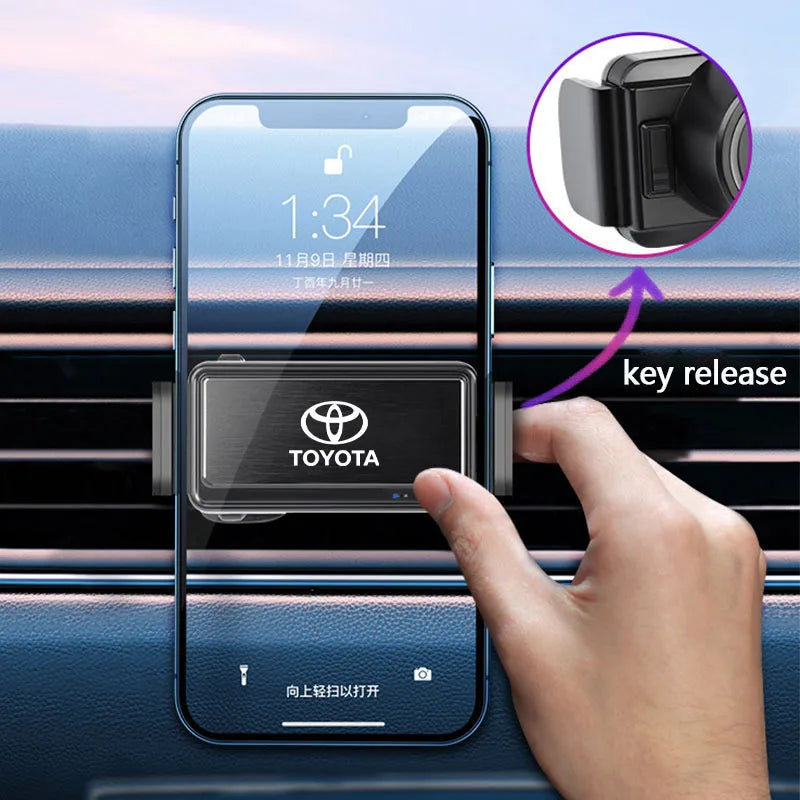 Auto Phone Holder Air Vent Clip Mount Mobile Phone Holder For Toyota Supra Prius TUNDRA Sienna Vios hilux Accessories GPS Stand