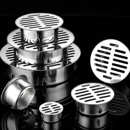 Balcony Drainage Roof Round Floor Drain Cover Rain Pipe Cap Stainless Steel Hair Waste Collector For Kitchen Bathroom Parts