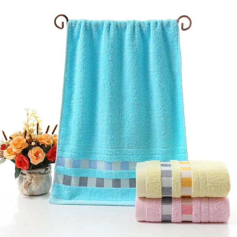 77X33cm Reusable Bath Towels 100% Cotton Towel Avaliable Cotton Fiber Natural Eco-friendly Embroidered Bath Towel Bathroom Decor - P12 Hub Europe
