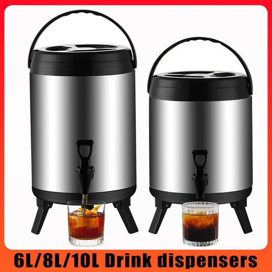 Insulated Beverage Dispenser Leakproof Portable Insulated Water Cooler Camping Equipment For Travel Home Holiday Work Winter