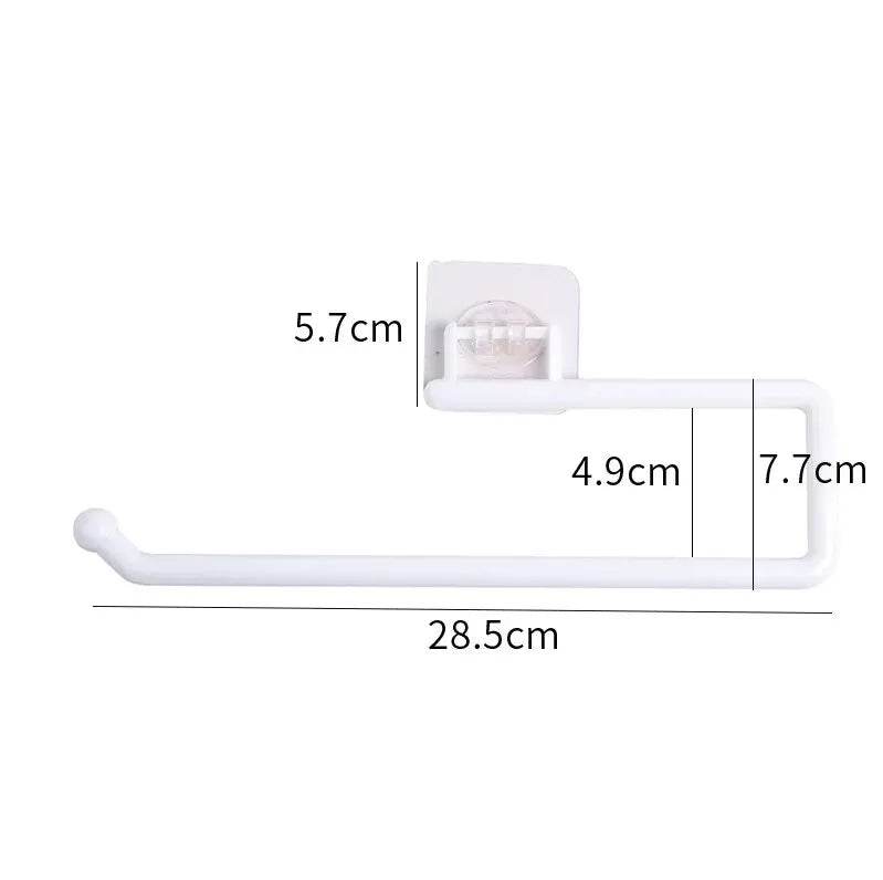 Punch-free Kitchen Paper Towel Rack Toilet Paper Roll Rack Hanger Wall-mounted Towel Bar Kitchen Bathroom Accessories - P12 Hub Europe