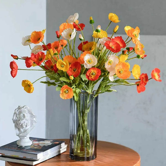 4 Head Artificial Flowers Bouquet Poppy Fake Flowers For Home Decor Garden Party Wedding Decoration Diy Accessories - P12 Hub Europe