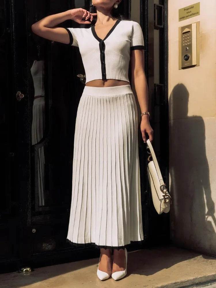 Talenza White Knit Skirt Set - P12 Hub Europe