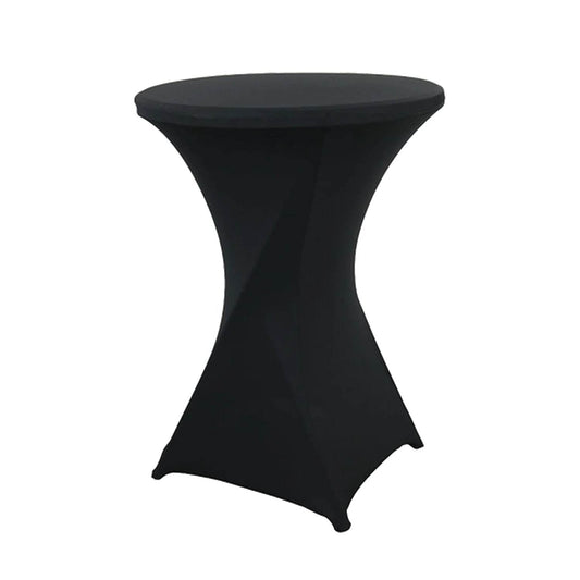 1Pc Round Cocktail Table Cover, Spandex Stretch Table Cloth for Bar Party Wedding Birthday Banquet - P12 Hub Europe