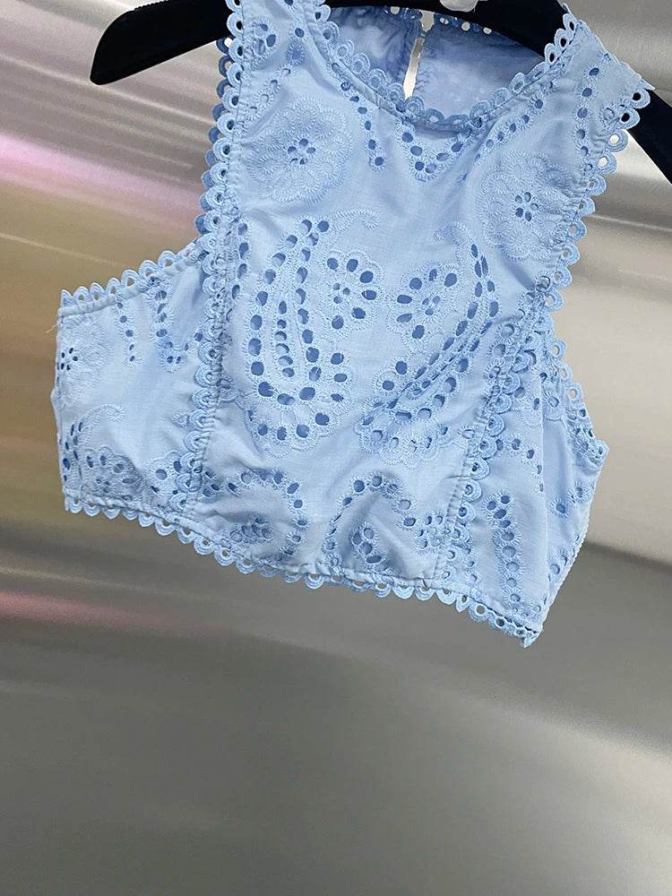 Embroidery Hollow Skirt Set - P12 Hub Europe