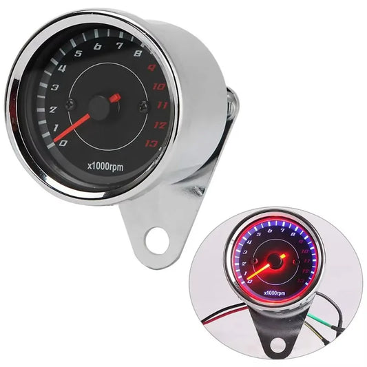 12V Motorcycle Tachometer Gauge Digital Electronic Induction LED Backlight Motorbike Universal Motorcycle Meter Counter