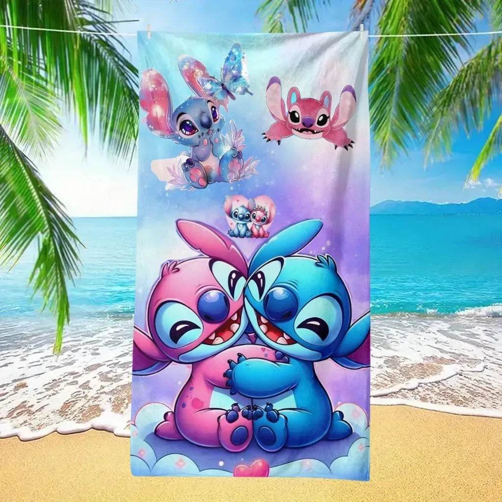 Stitch-Inspired Beach Towel: Colorful and Adorable for Your Summer Fun! Suitable for towels, bath towels, beach towels, gifts - P12 Hub Europe